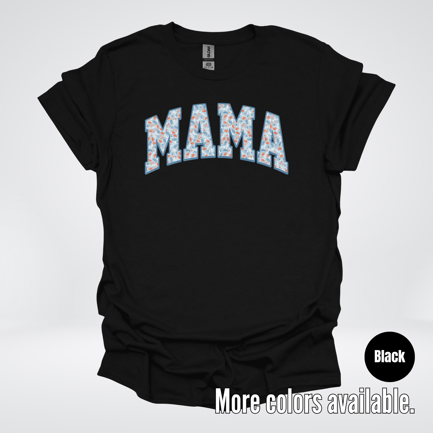 Mama Light Blue Floral T-Shirt