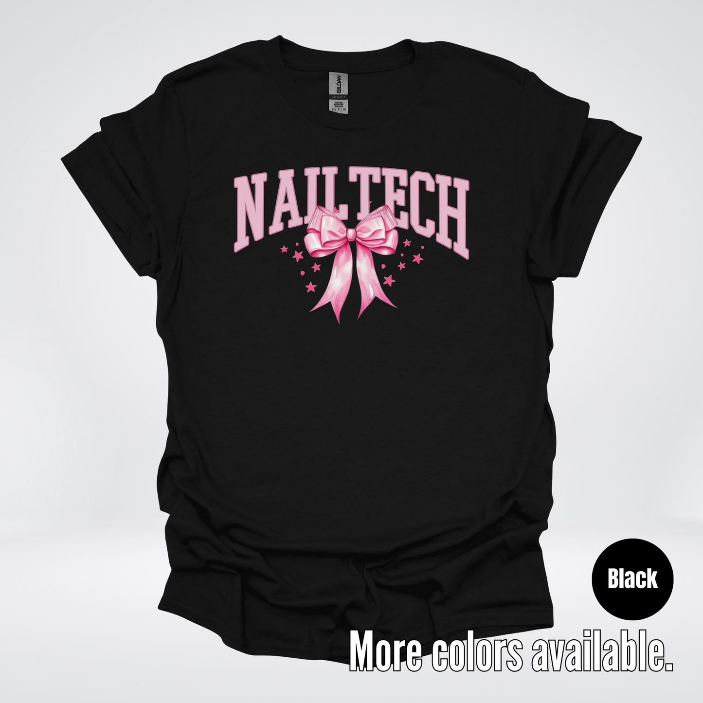 Nail Tech Varsity Pink Coquette T-Shirt
