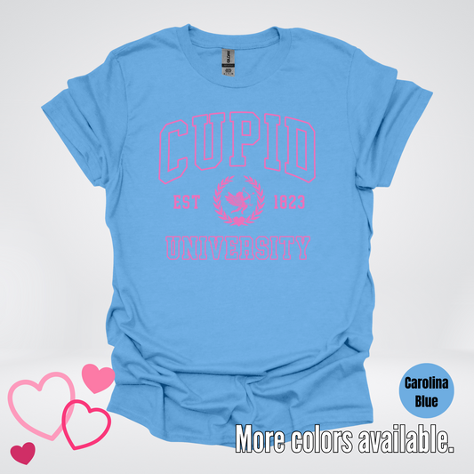 Cupid University Est 1823 Bright Pink Design T-Shirt
