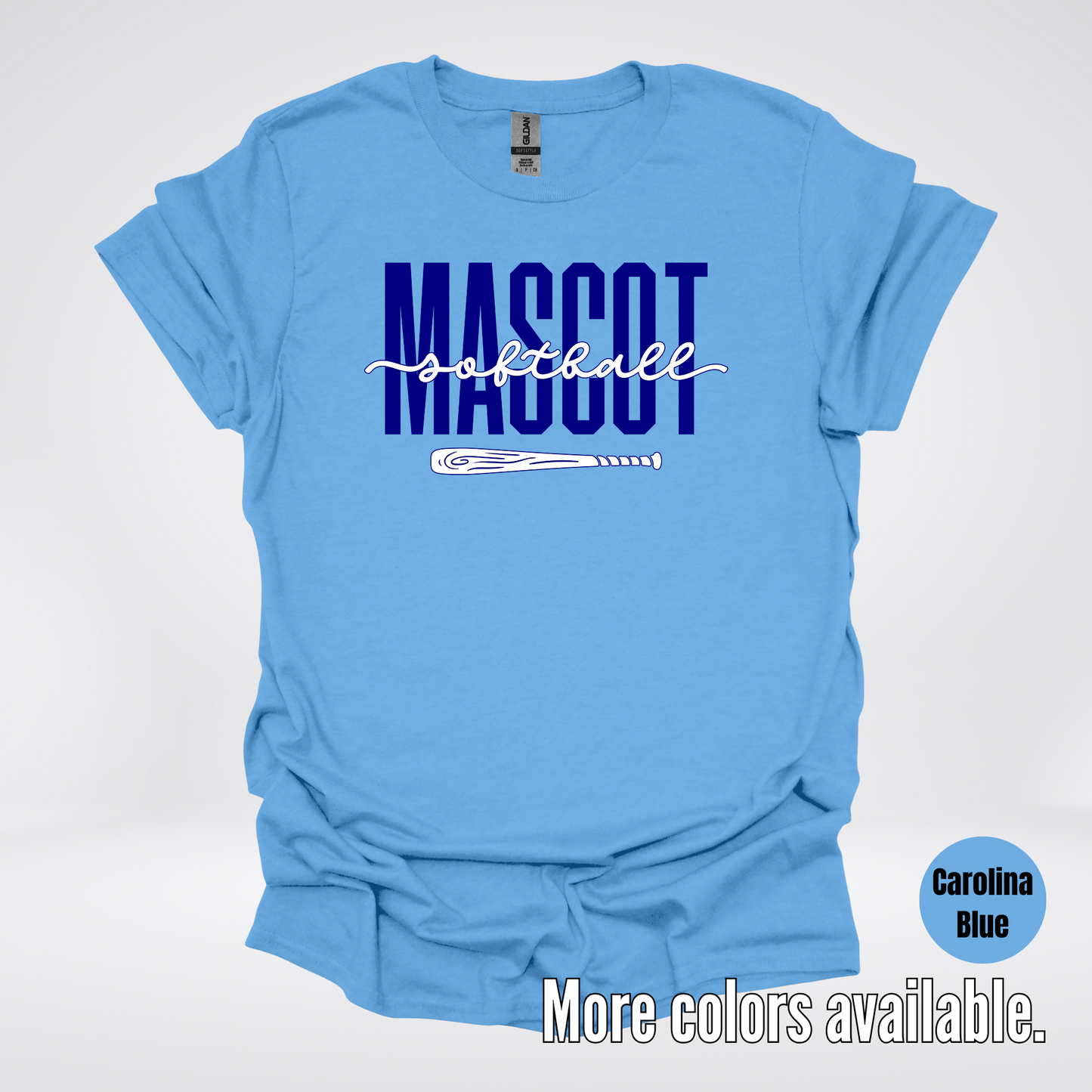 Custom Mascot – Navy - Softball Design 27 T-Shirt