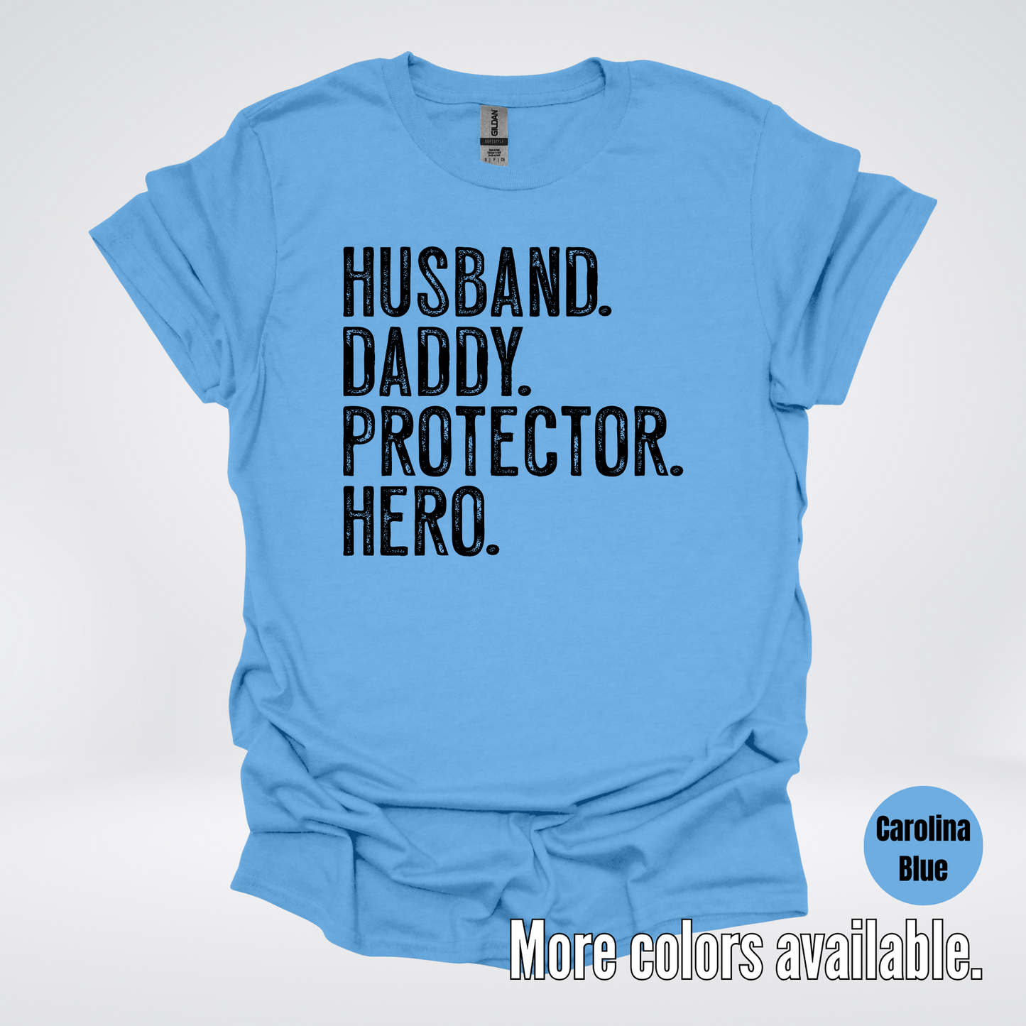 Husband Daddy Protector Hero - Black Design – Father’s Day T-Shirt