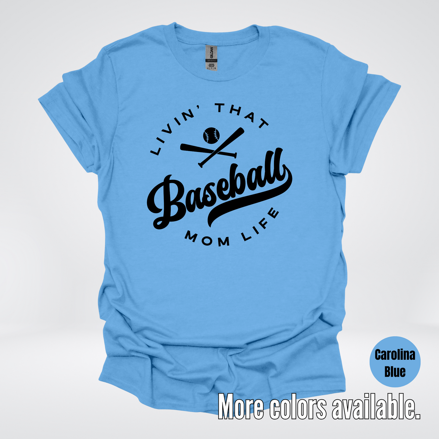 Livin’ That Baseball Mom Life – Black Design - T-Shirt