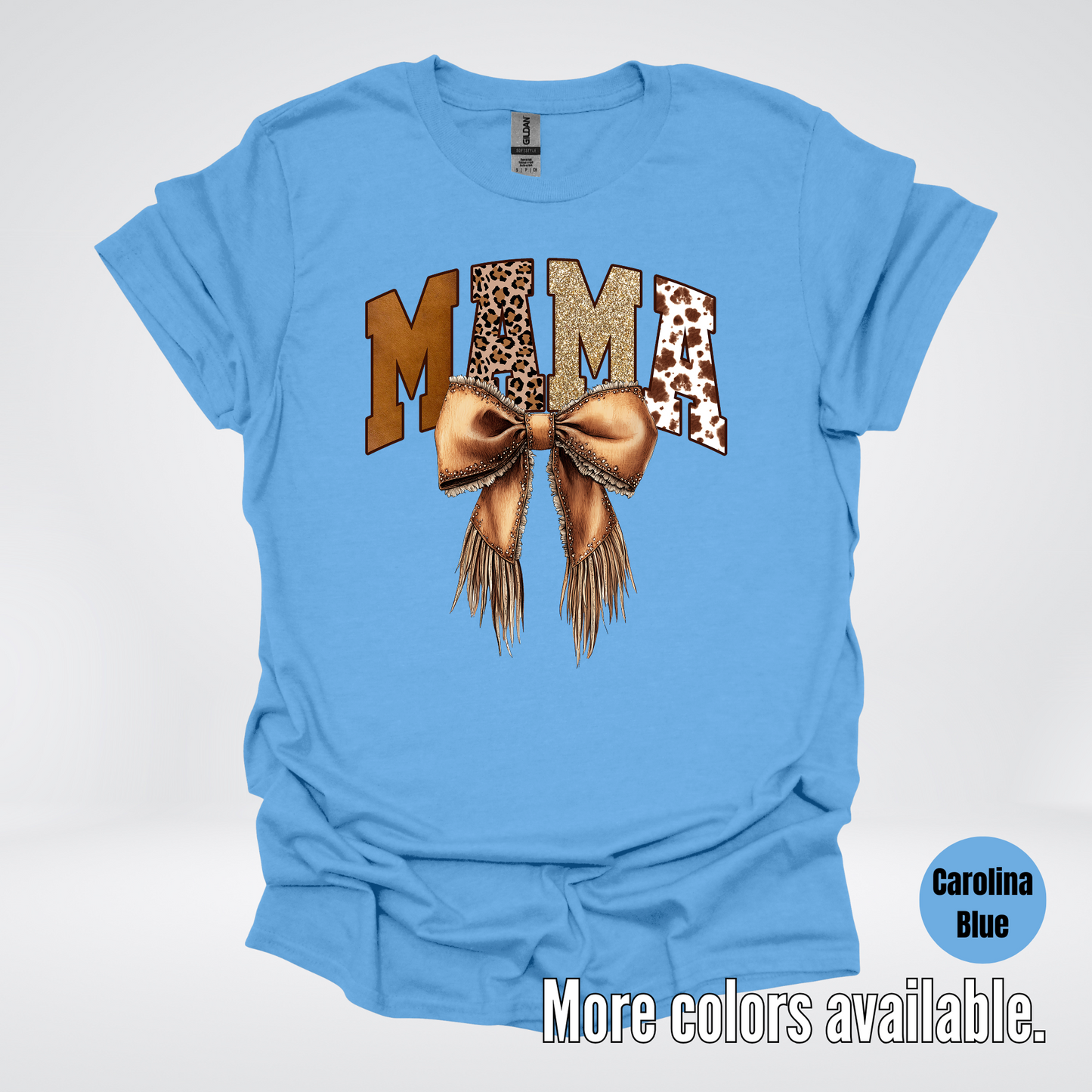 MAMA Western Coquette Leather Bow And Tassels T-Shirt