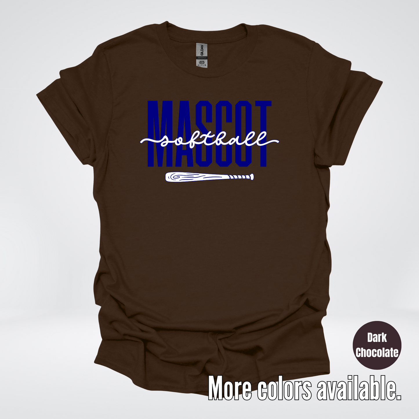 Custom Mascot – Navy - Softball Design 27 T-Shirt