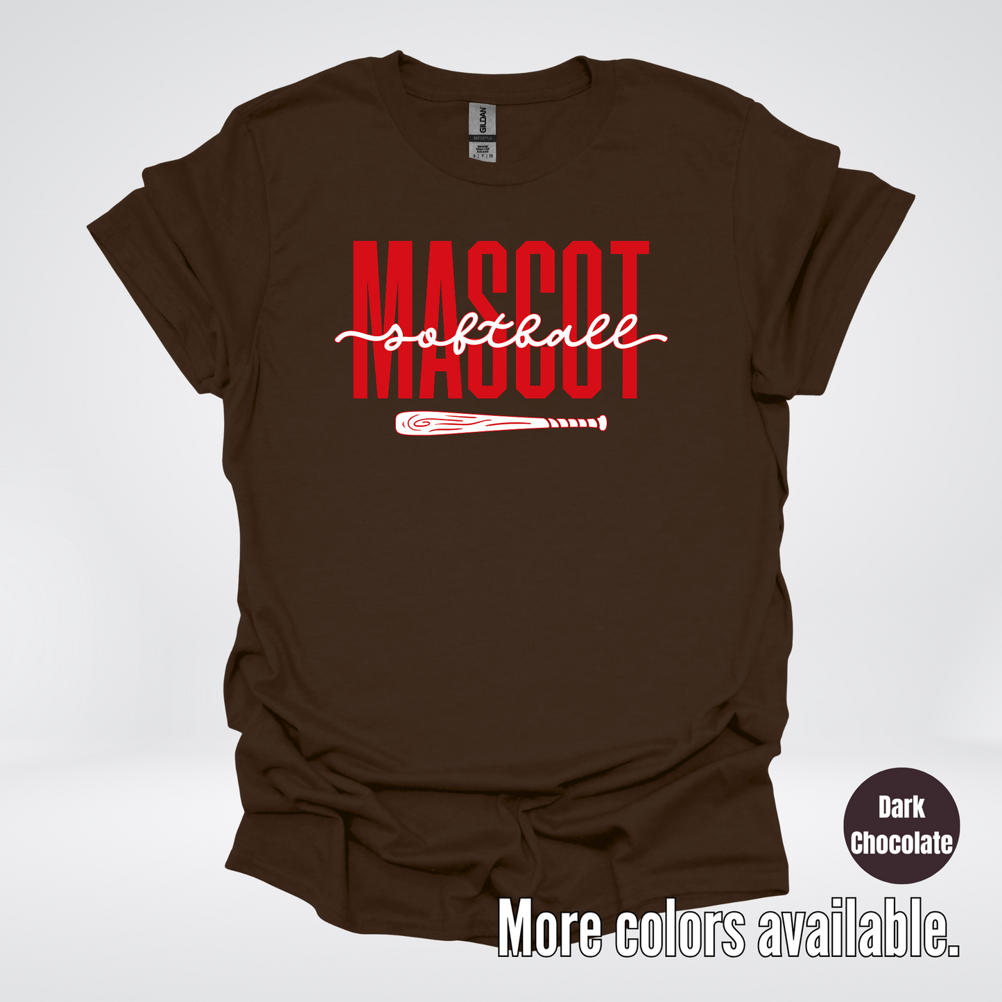 Custom Mascot – Red - Softball Design 28 T-Shirt
