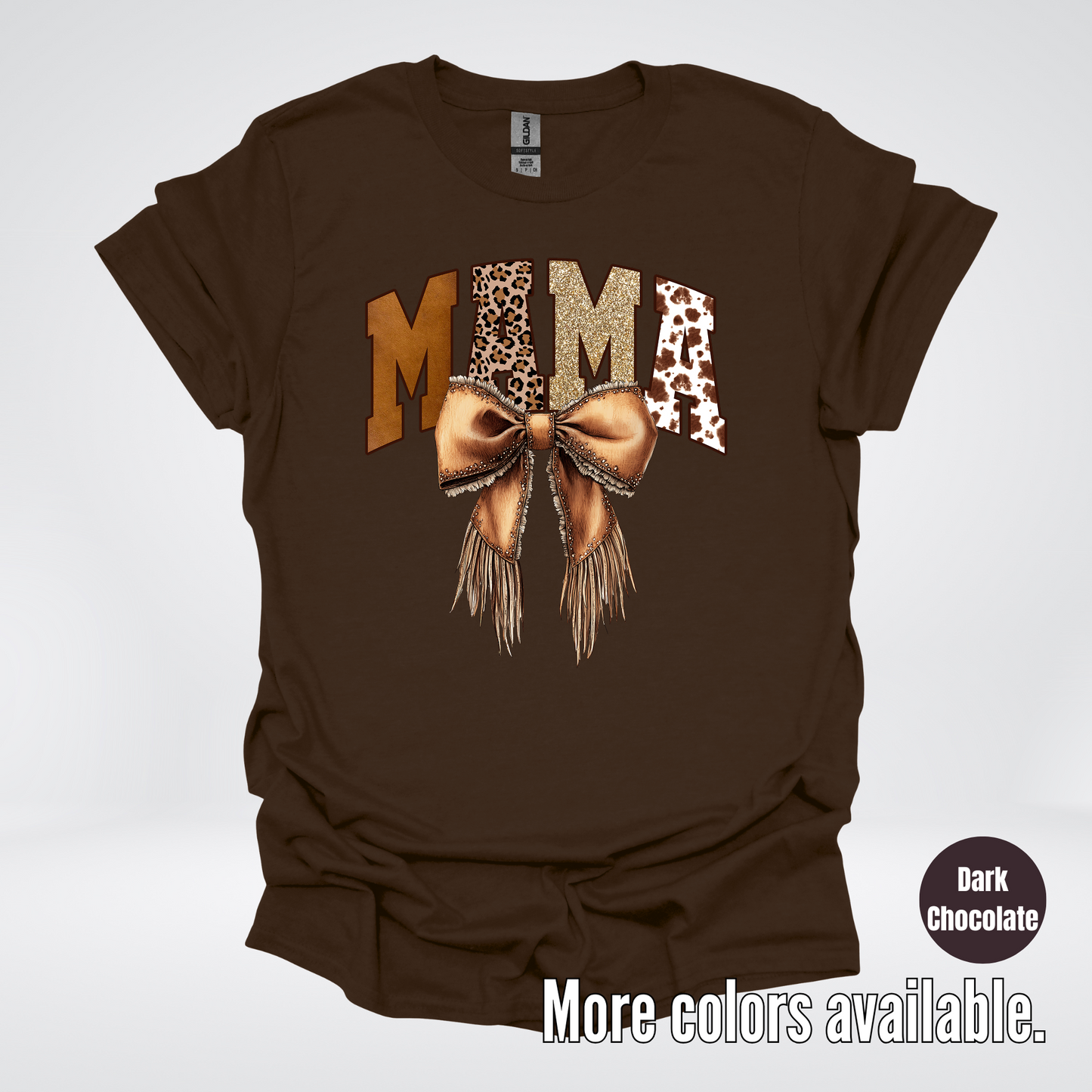 MAMA Western Coquette Leather Bow And Tassels T-Shirt
