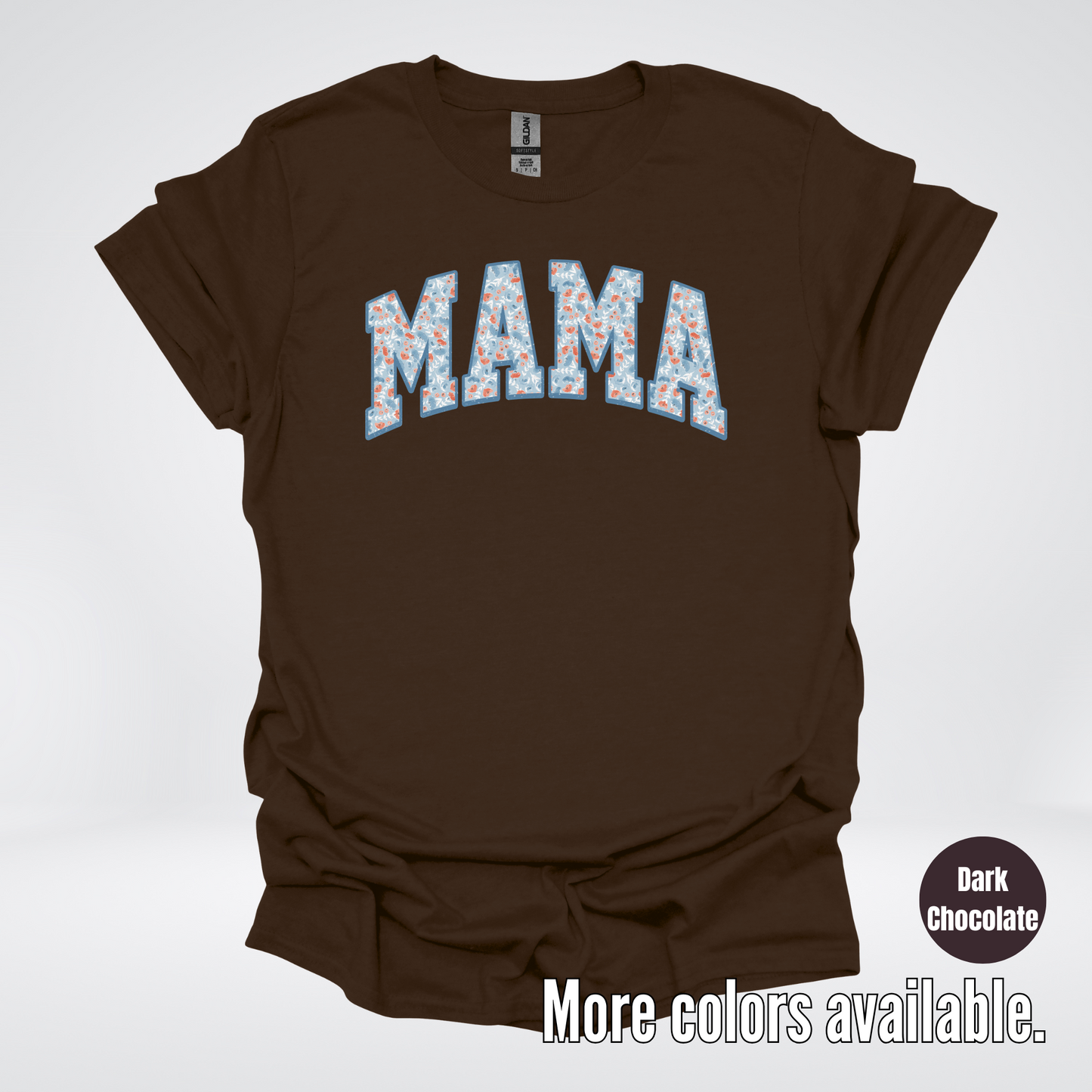 Mama Light Blue Floral T-Shirt