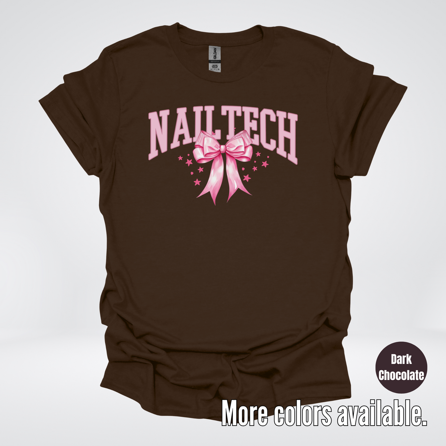 Nail Tech Varsity Pink Coquette T-Shirt