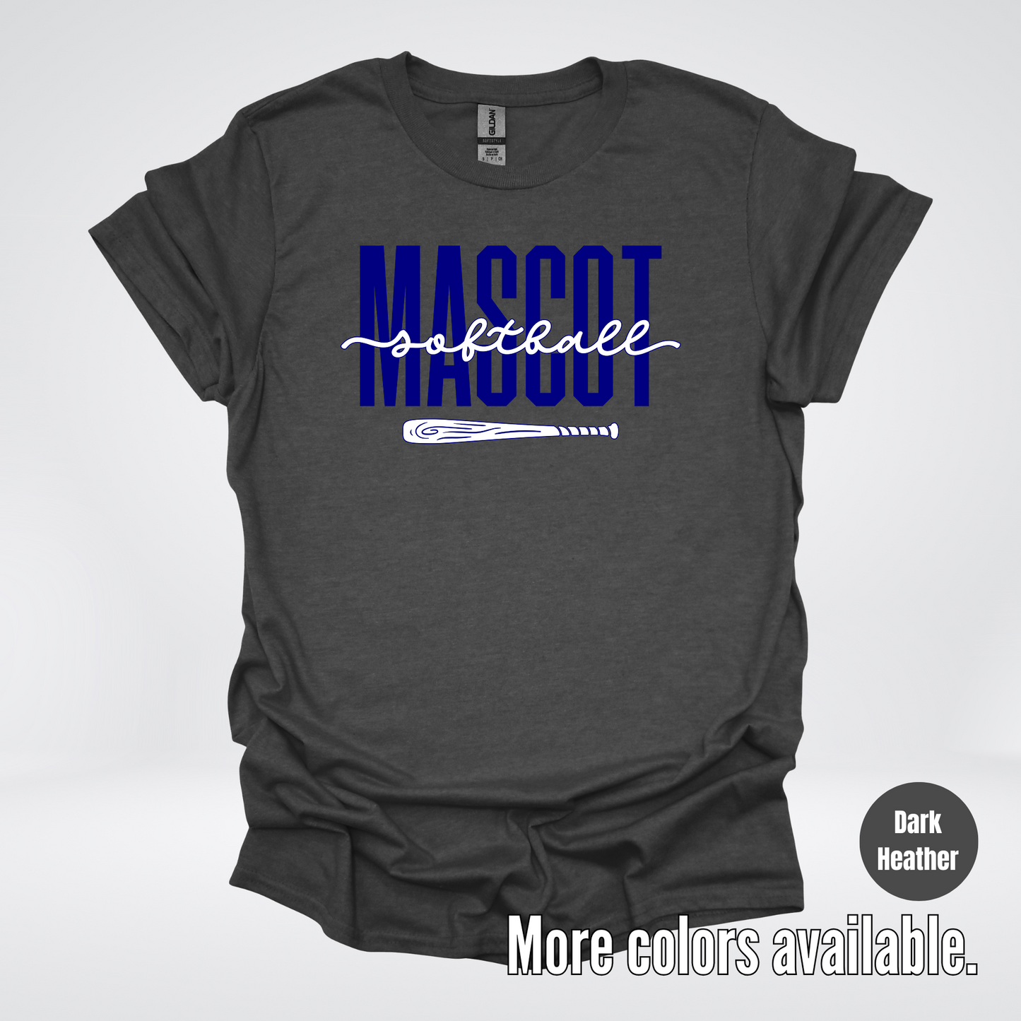 Custom Mascot – Navy - Softball Design 27 T-Shirt