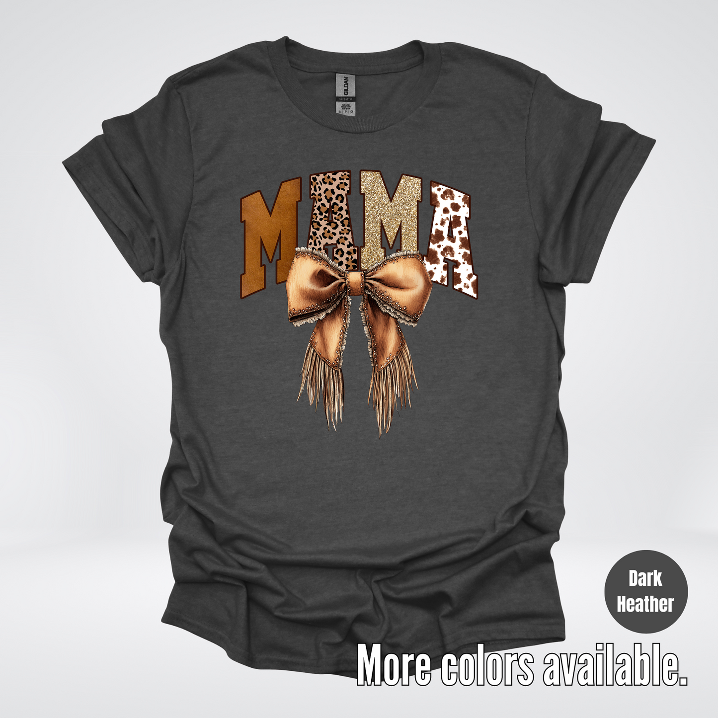 MAMA Western Coquette Leather Bow And Tassels T-Shirt