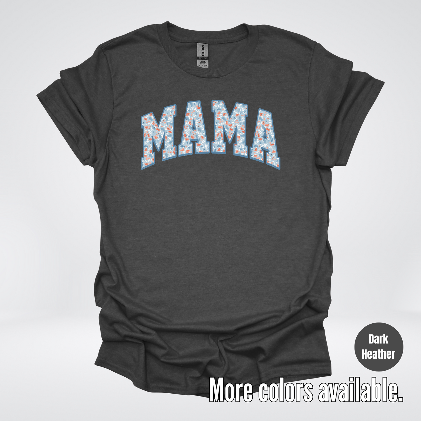 Mama Light Blue Floral T-Shirt