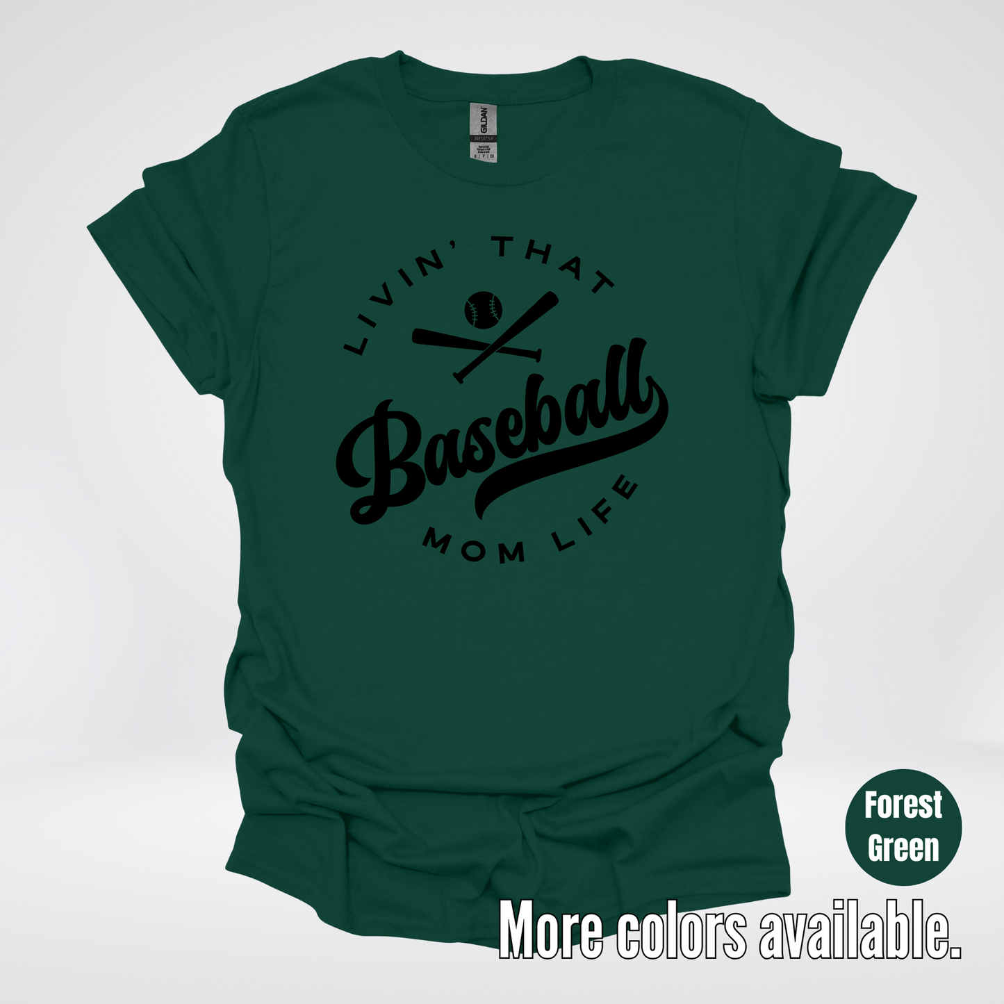 Livin’ That Baseball Mom Life – Black Design - T-Shirt