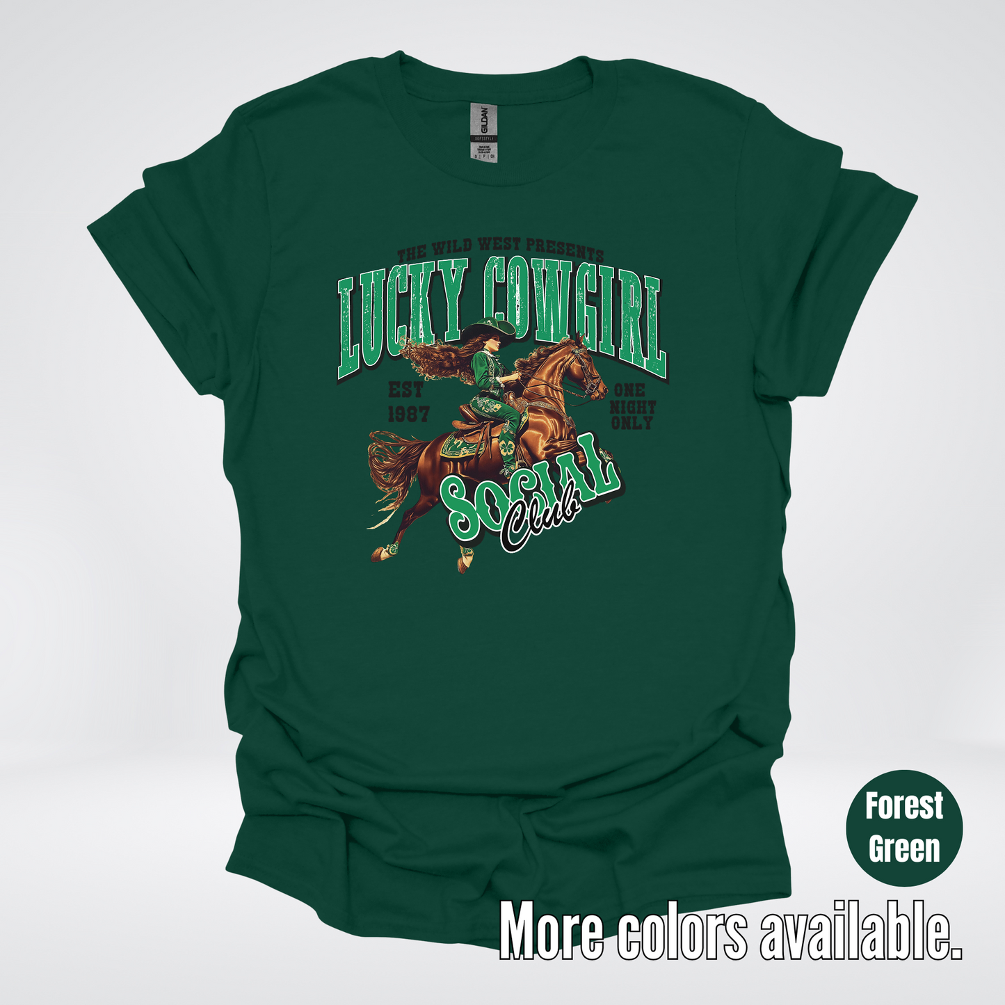 Lucky Cowgirl Social Club Saint Patrick's Day T-Shirt