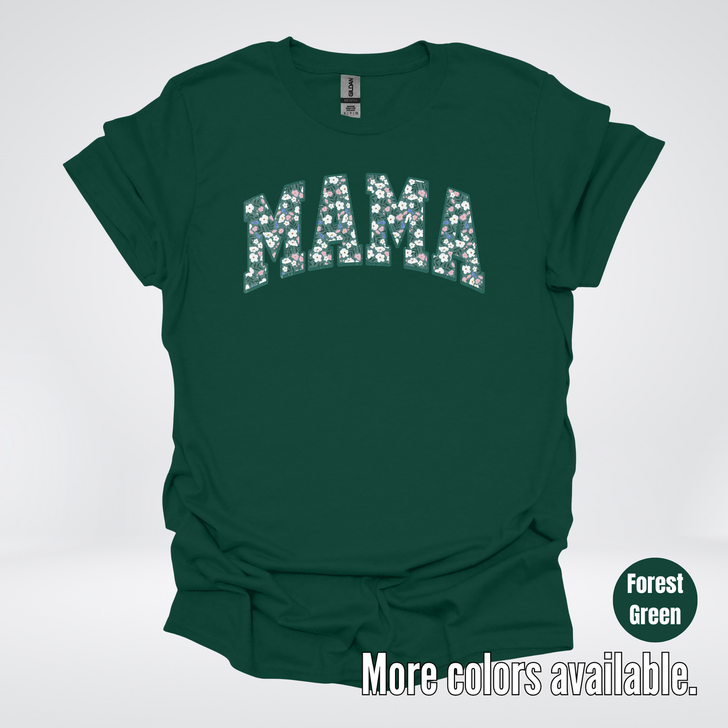 Mama Floral Green T-Shirt