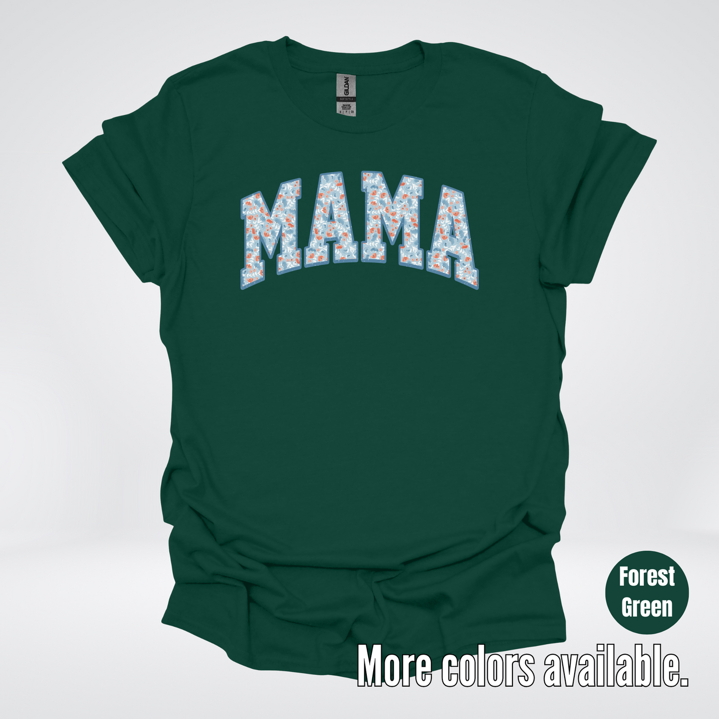 Mama Light Blue Floral T-Shirt