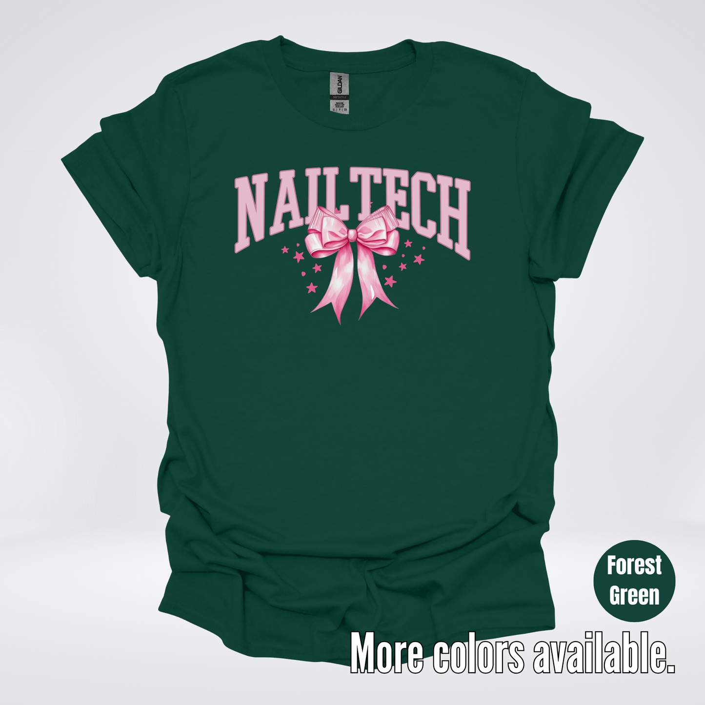 Nail Tech Varsity Pink Coquette T-Shirt