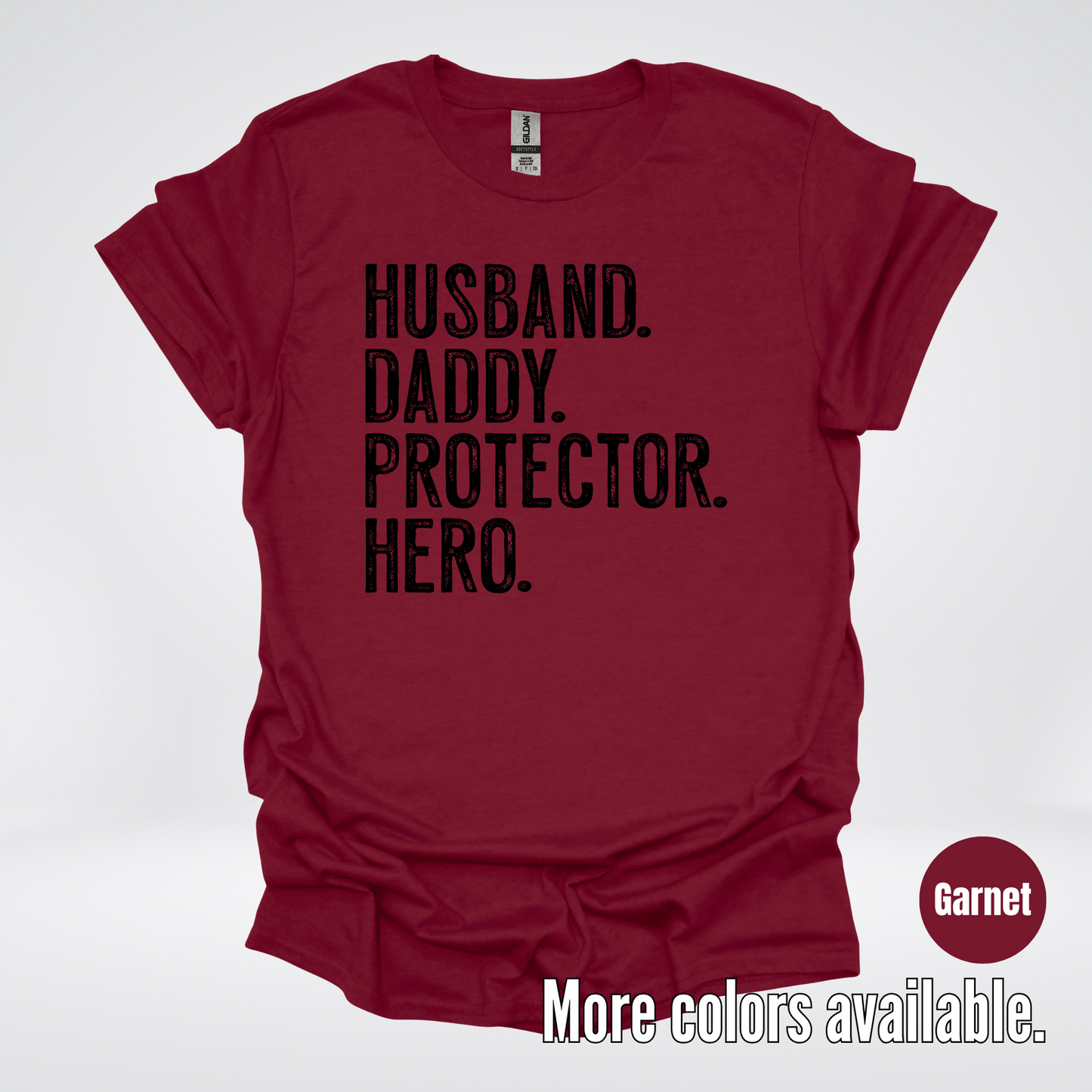 Husband Daddy Protector Hero - Black Design – Father’s Day T-Shirt