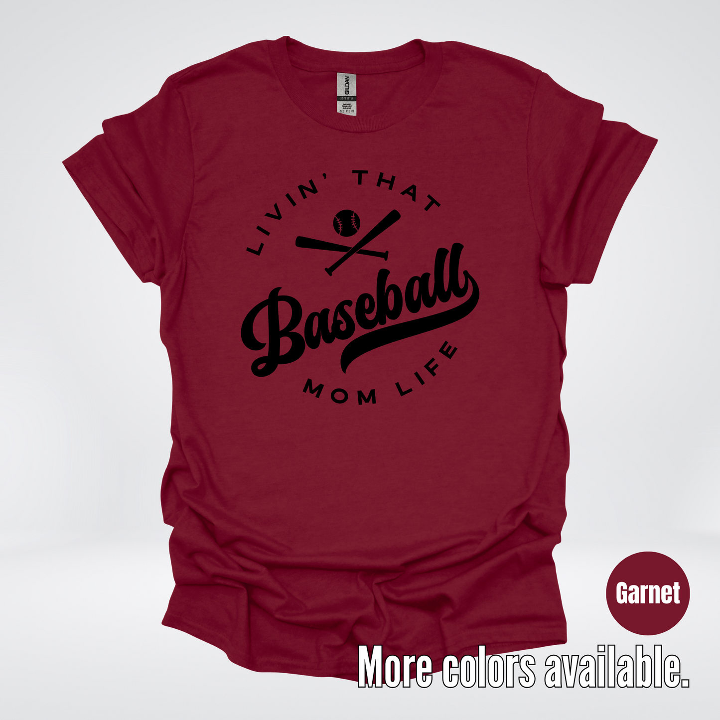Livin’ That Baseball Mom Life – Black Design - T-Shirt