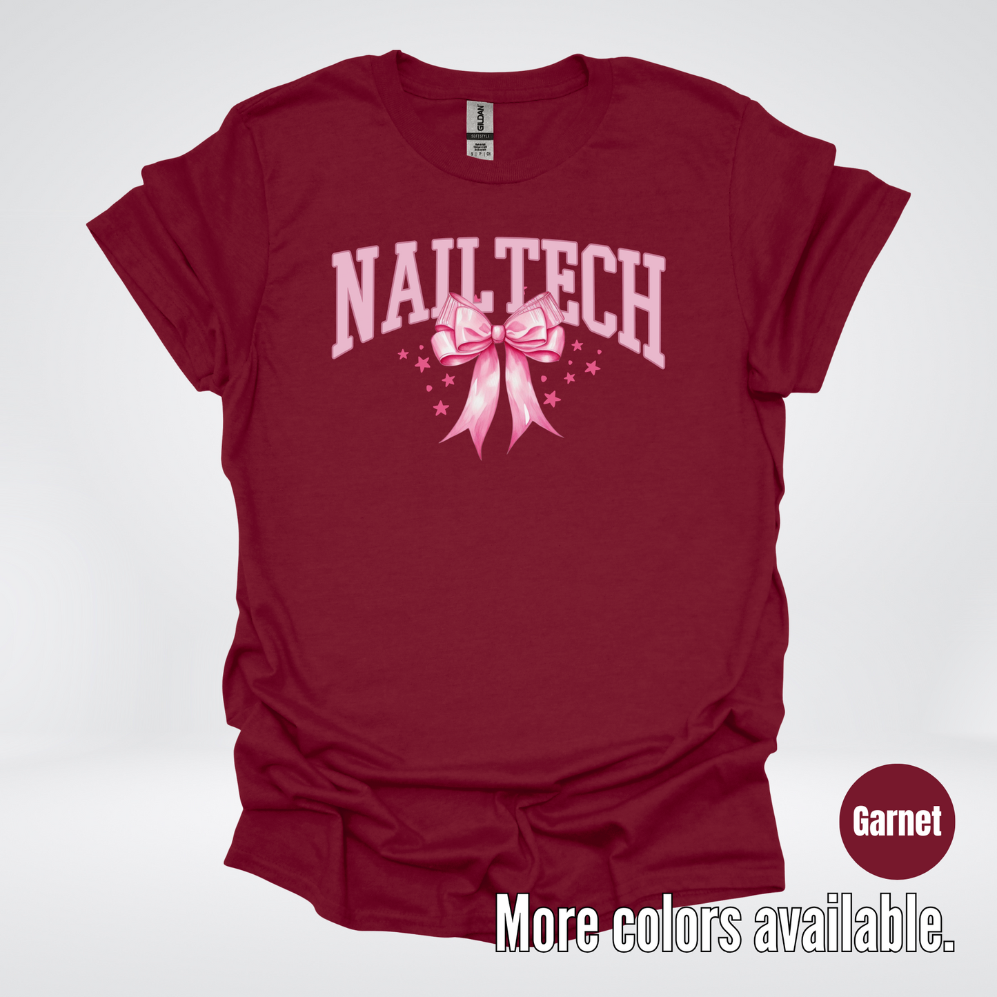 Nail Tech Varsity Pink Coquette T-Shirt