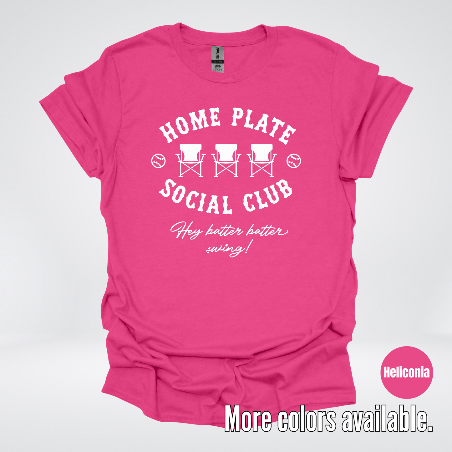 Home Plate Social Club β White Design - Baseball Softball T-Shirt