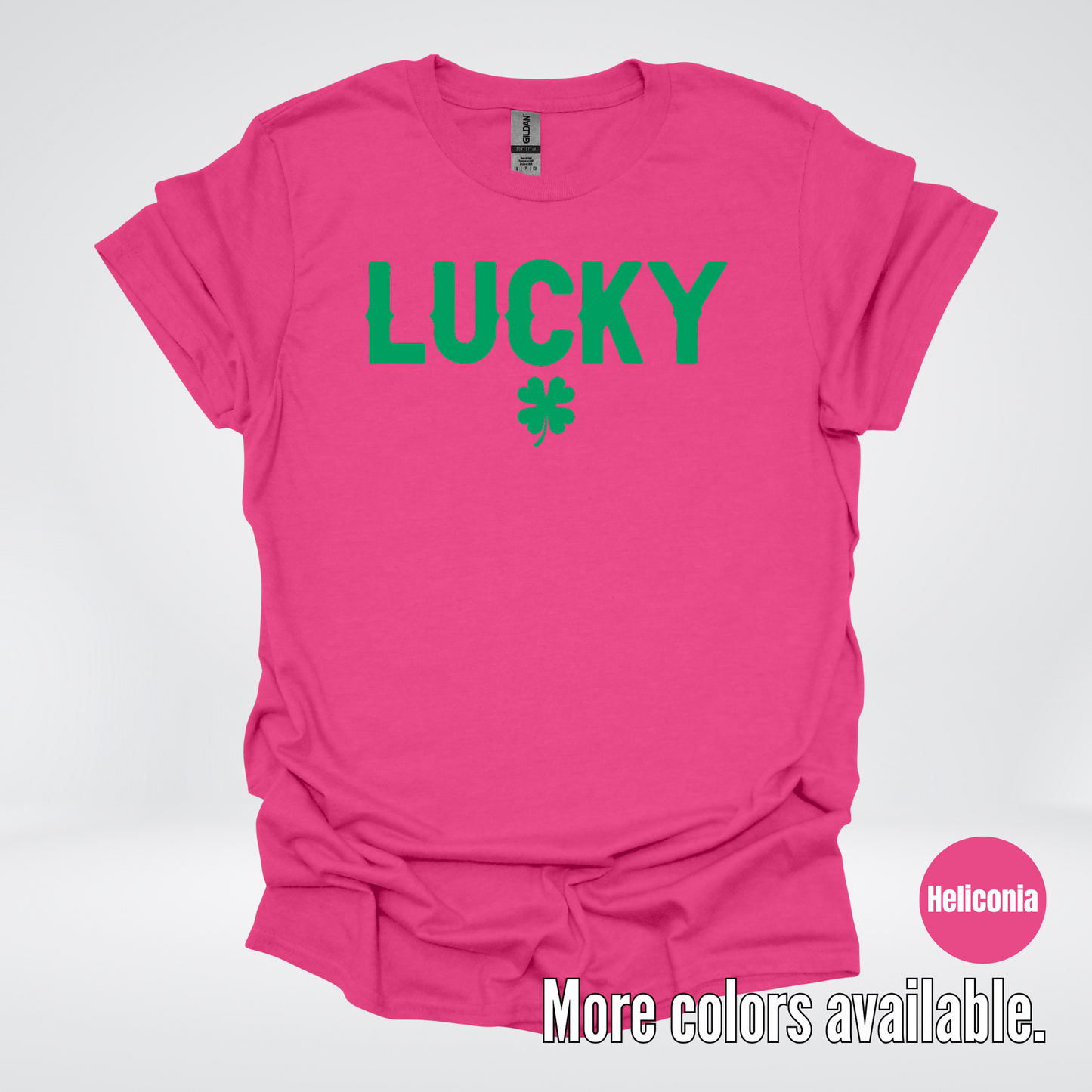 Lucky & Four Leaf Clover - Green Design - Saint Patrick's Day T-Shirt