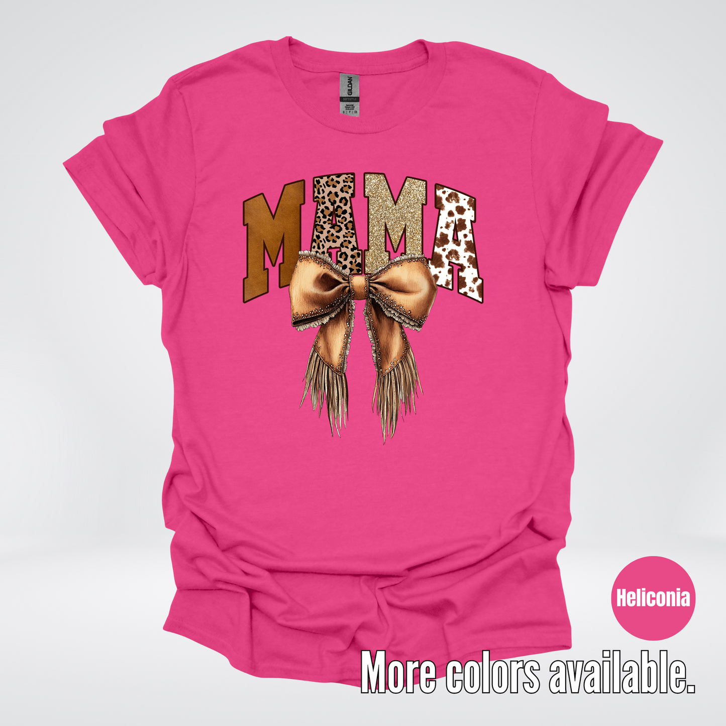 MAMA Western Coquette Leather Bow And Tassels T-Shirt