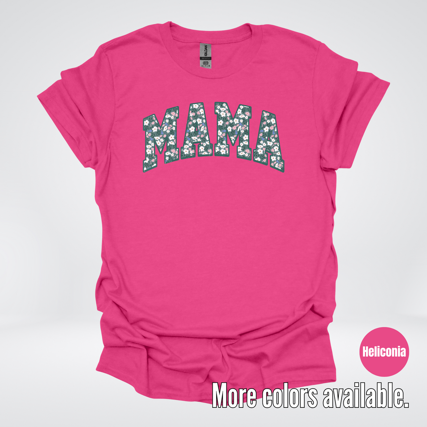 Mama Floral Green T-Shirt