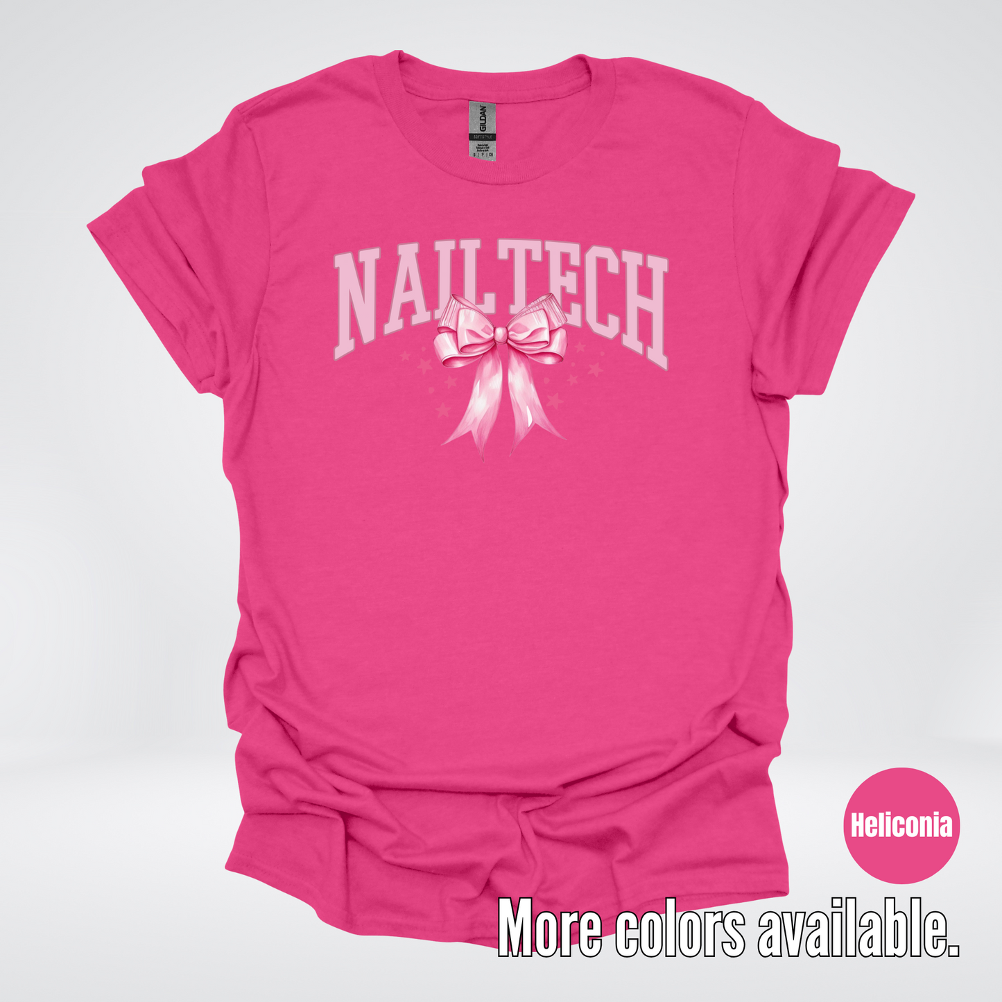 Nail Tech Varsity Pink Coquette T-Shirt