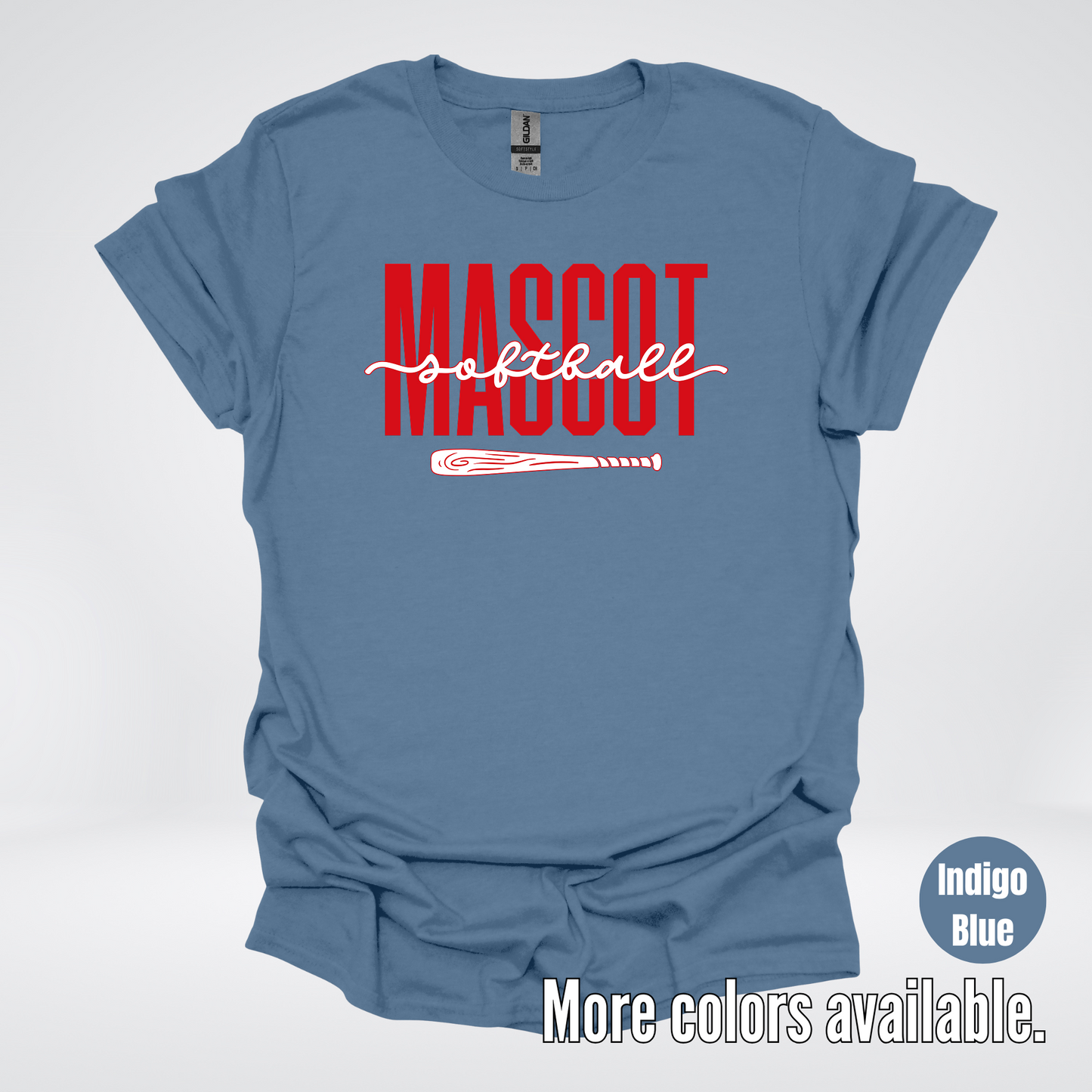Custom Mascot – Red - Softball Design 28 T-Shirt