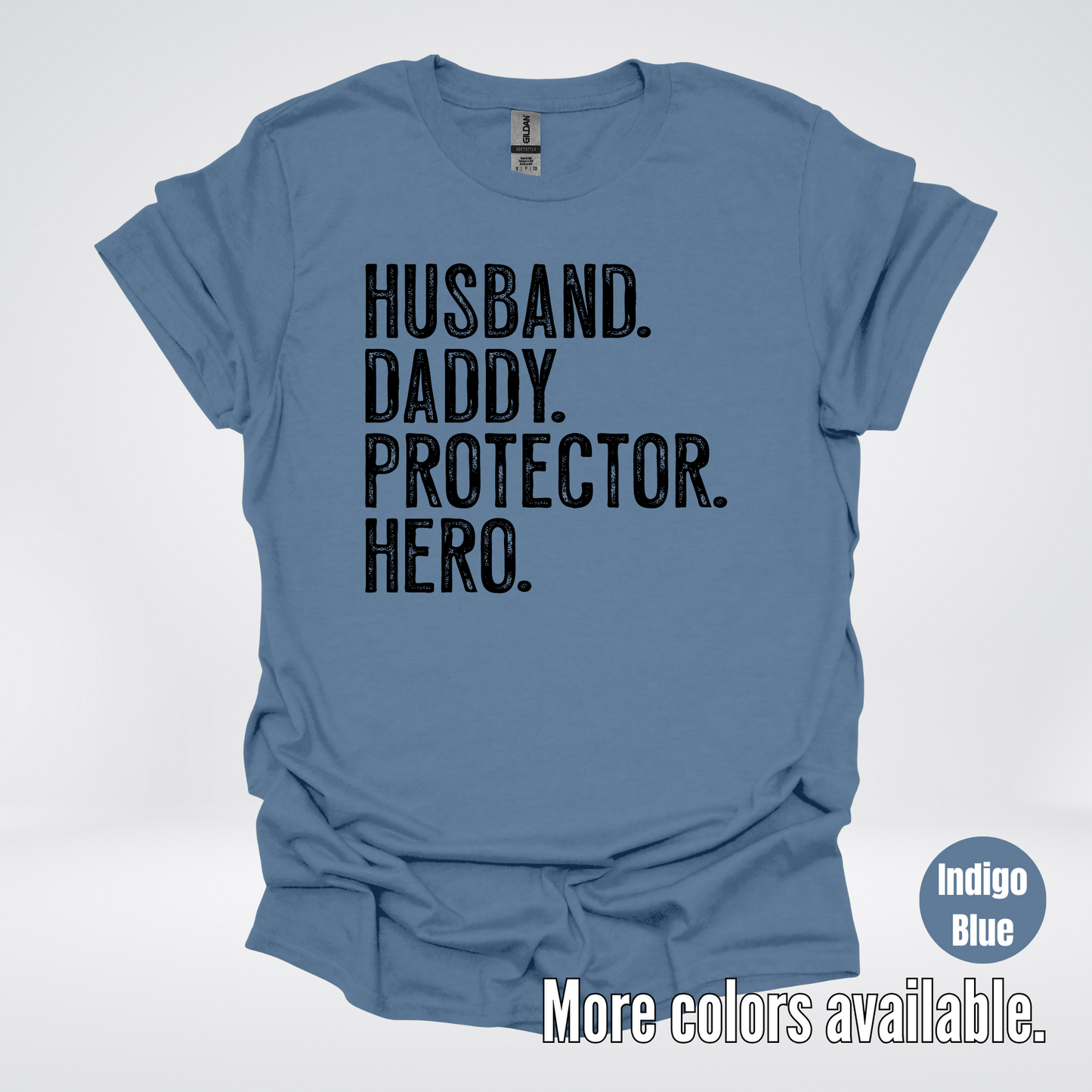 Husband Daddy Protector Hero - Black Design – Father’s Day T-Shirt