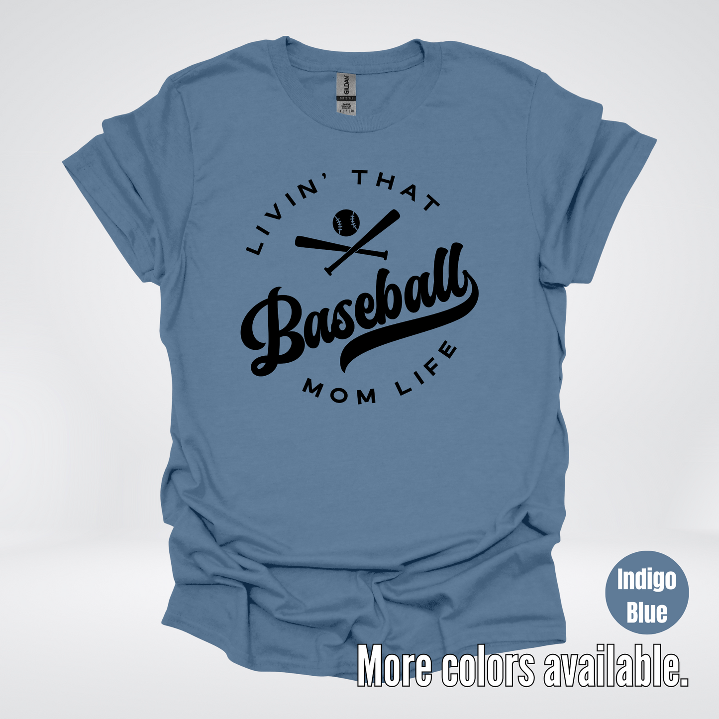 Livin’ That Baseball Mom Life – Black Design - T-Shirt