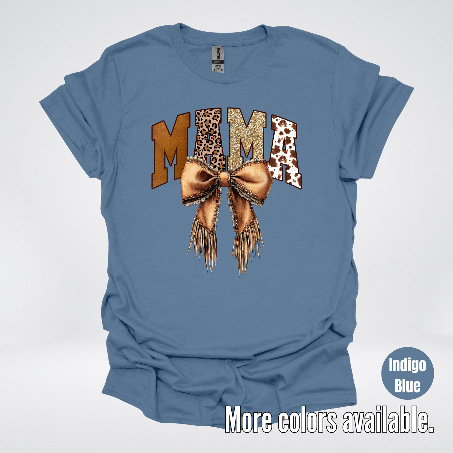 MAMA Western Coquette Leather Bow And Tassels T-Shirt