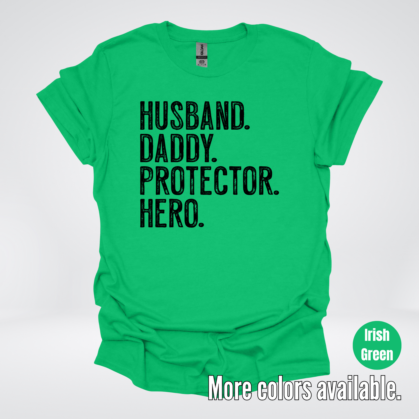 Husband Daddy Protector Hero - Black Design – Father’s Day T-Shirt