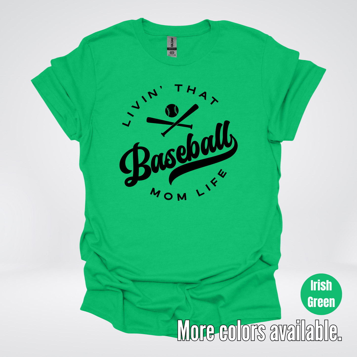 Livin’ That Baseball Mom Life – Black Design - T-Shirt