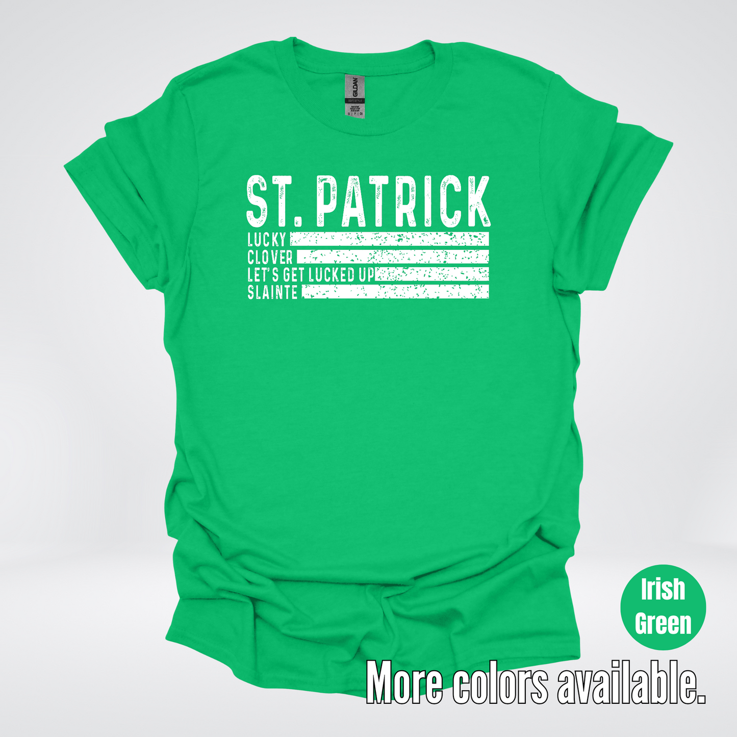 Lucky Clover Let's Get Lucked Up Slainte - White Design – Saint Patrick's Day T-Shirt