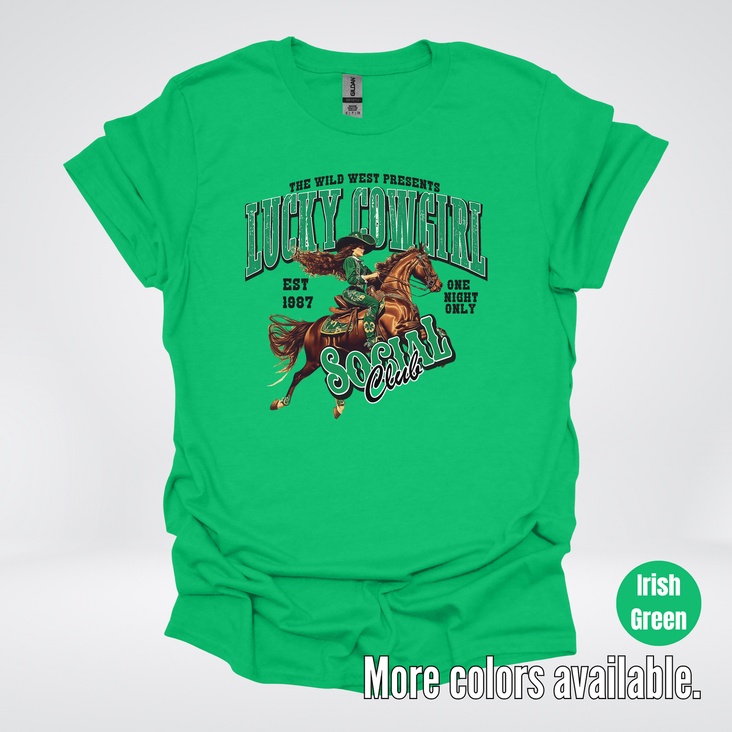 Lucky Cowgirl Social Club Saint Patrick's Day T-Shirt