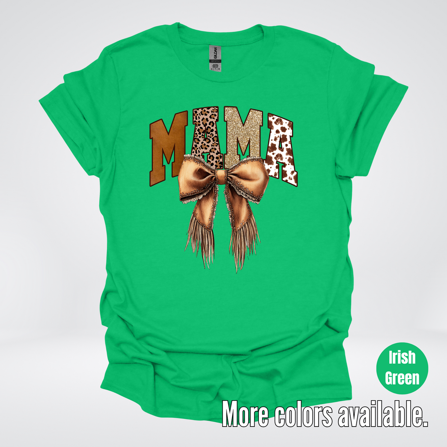 MAMA Western Coquette Leather Bow And Tassels T-Shirt
