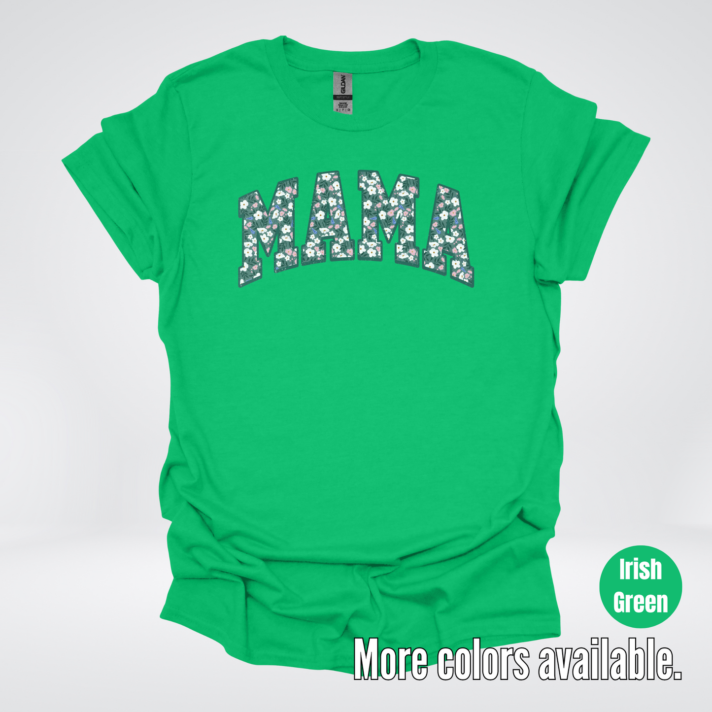 Mama Floral Green T-Shirt