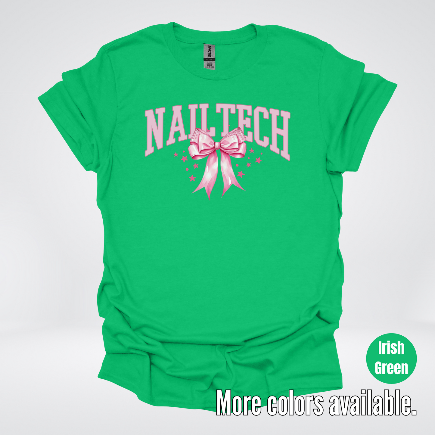 Nail Tech Varsity Pink Coquette T-Shirt