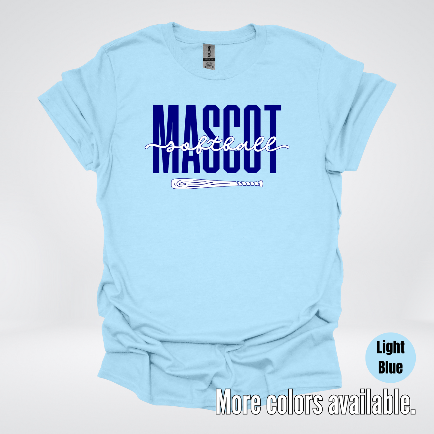 Custom Mascot – Navy - Softball Design 27 T-Shirt
