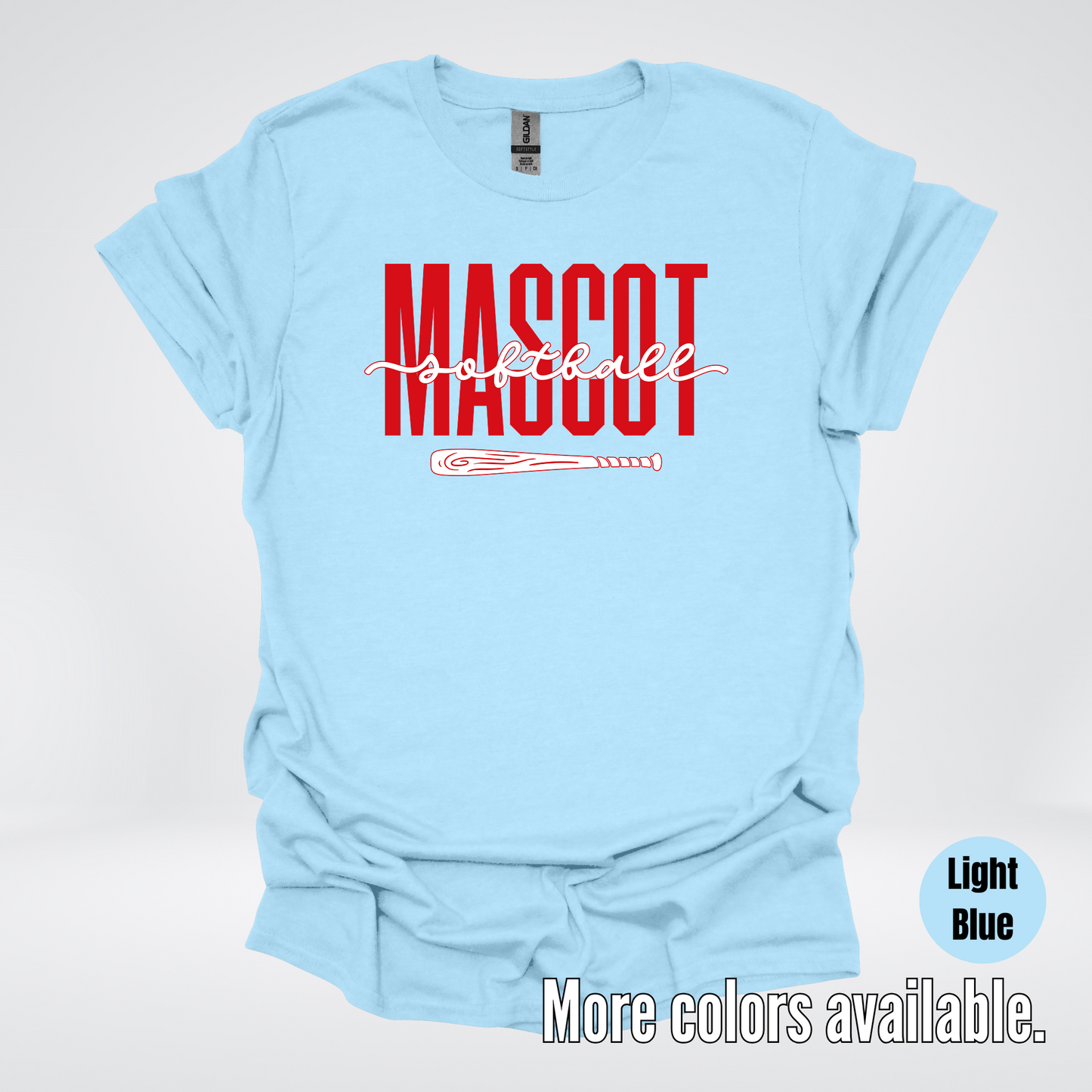 Custom Mascot – Red - Softball Design 28 T-Shirt