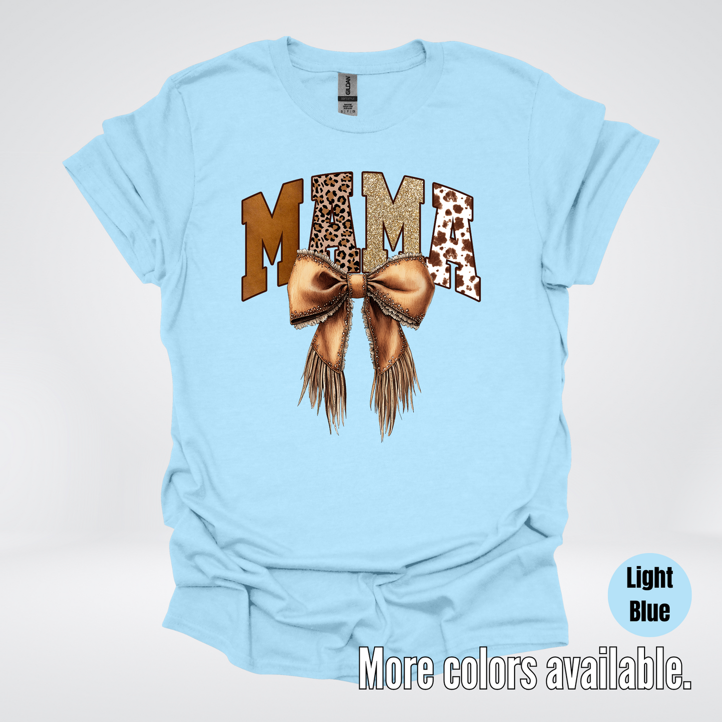 MAMA Western Coquette Leather Bow And Tassels T-Shirt