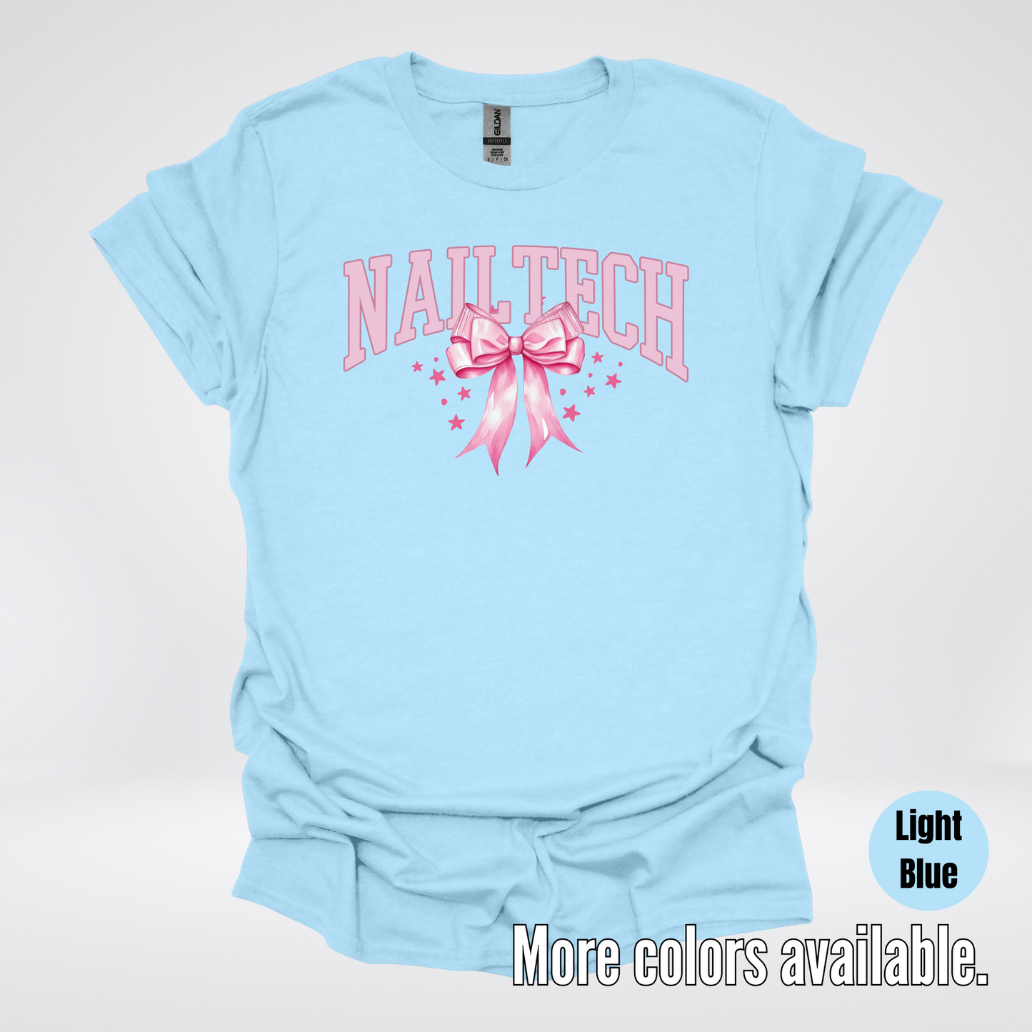 Nail Tech Varsity Pink Coquette T-Shirt