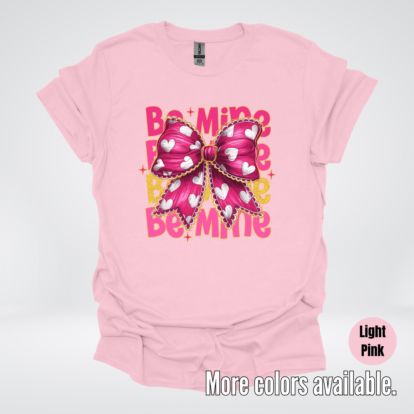 Be Mine Coquette Pink & Gold T-Shirt