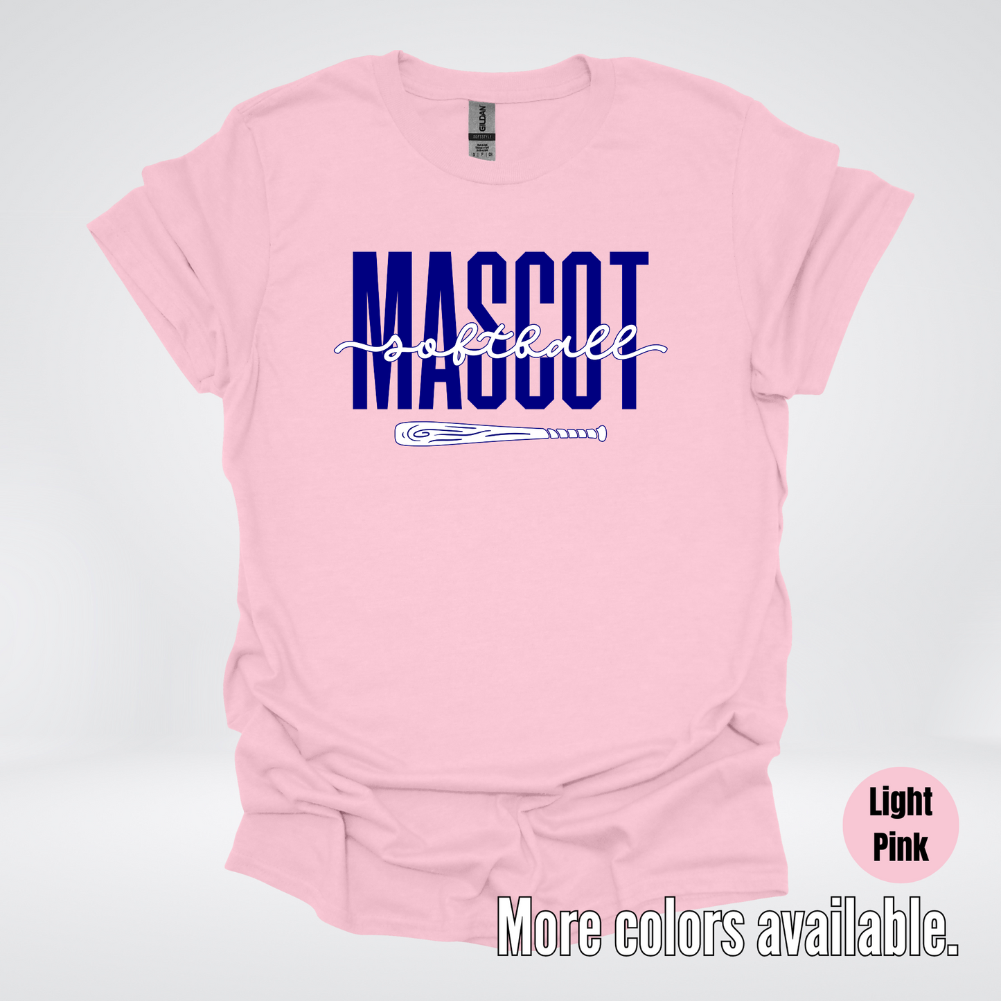 Custom Mascot – Navy - Softball Design 27 T-Shirt