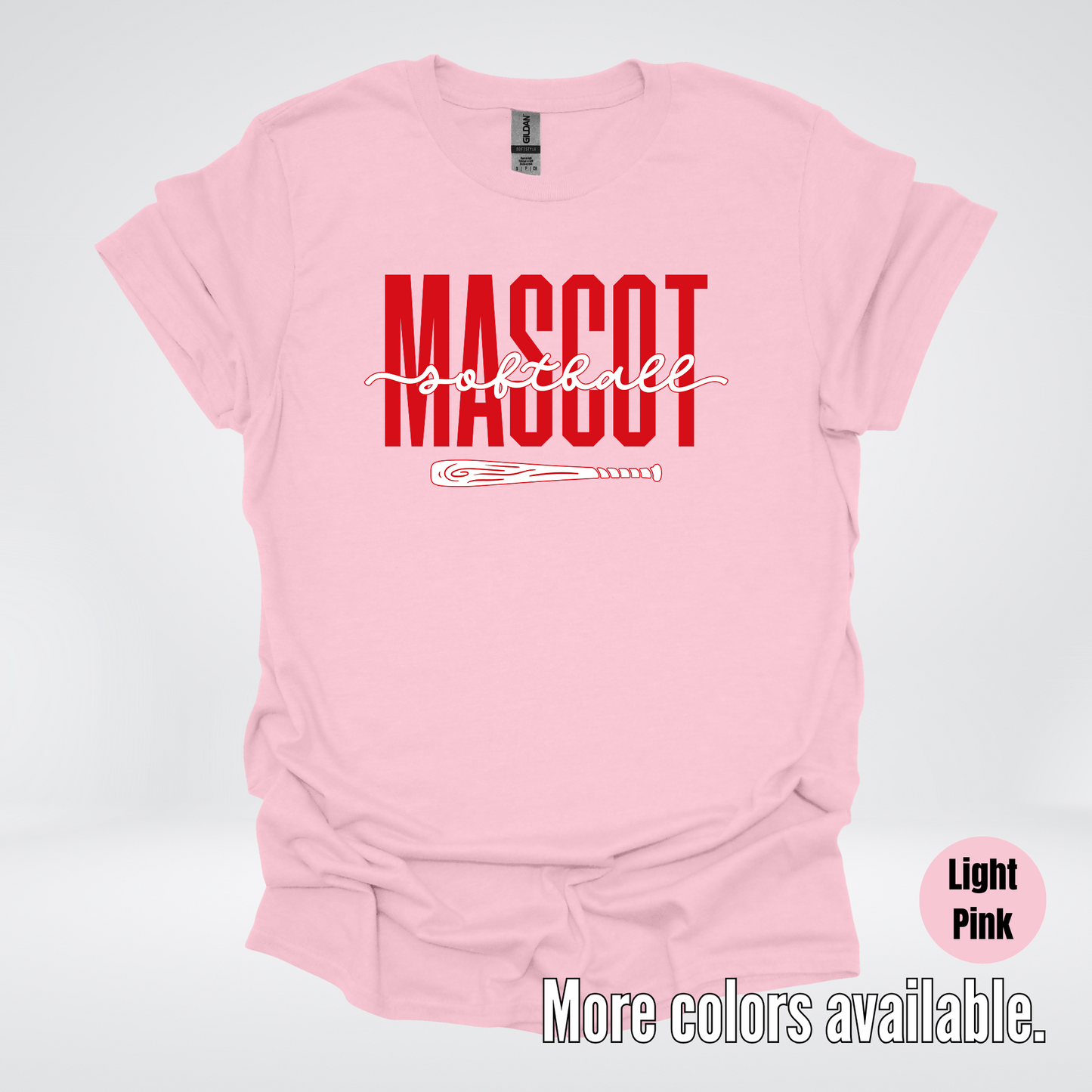Custom Mascot – Red - Softball Design 28 T-Shirt
