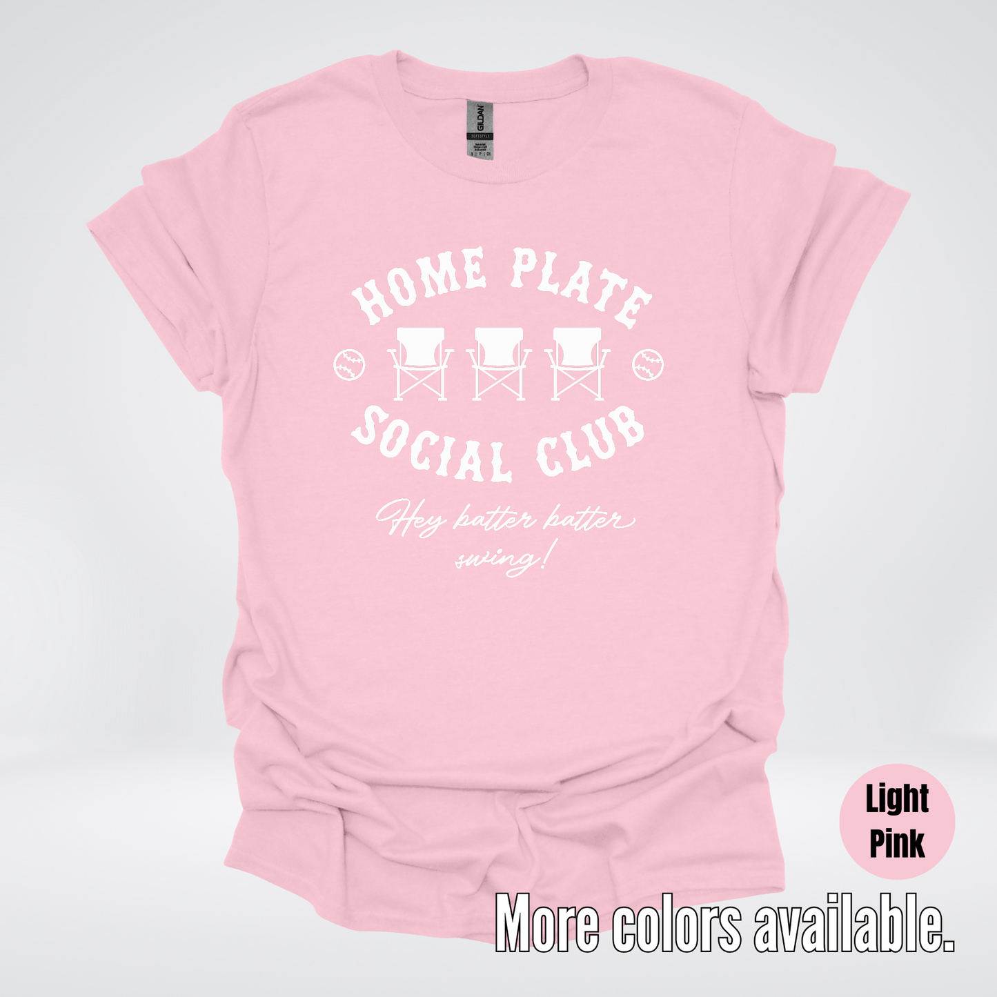 Home Plate Social Club β White Design - Baseball Softball T-Shirt
