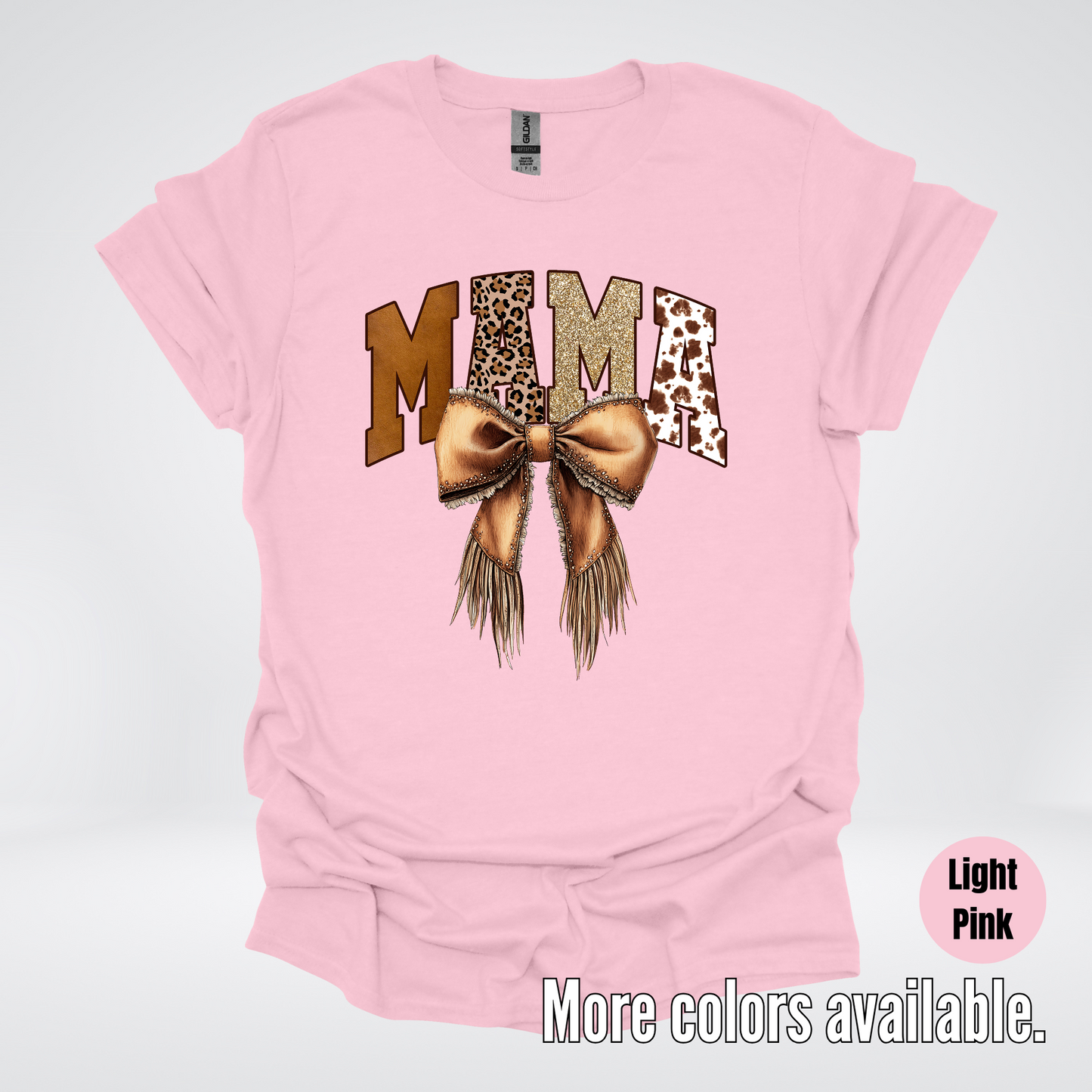 MAMA Western Coquette Leather Bow And Tassels T-Shirt