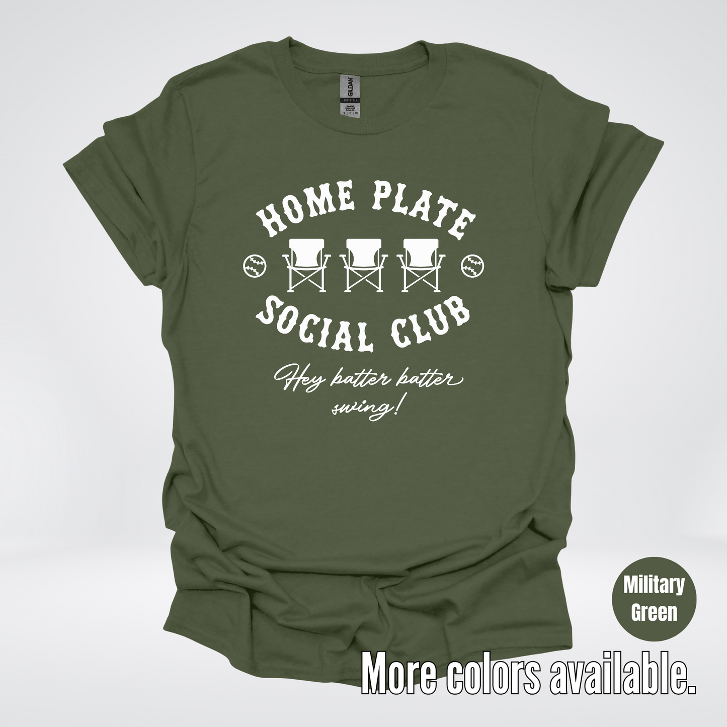 Home Plate Social Club β White Design - Baseball Softball T-Shirt