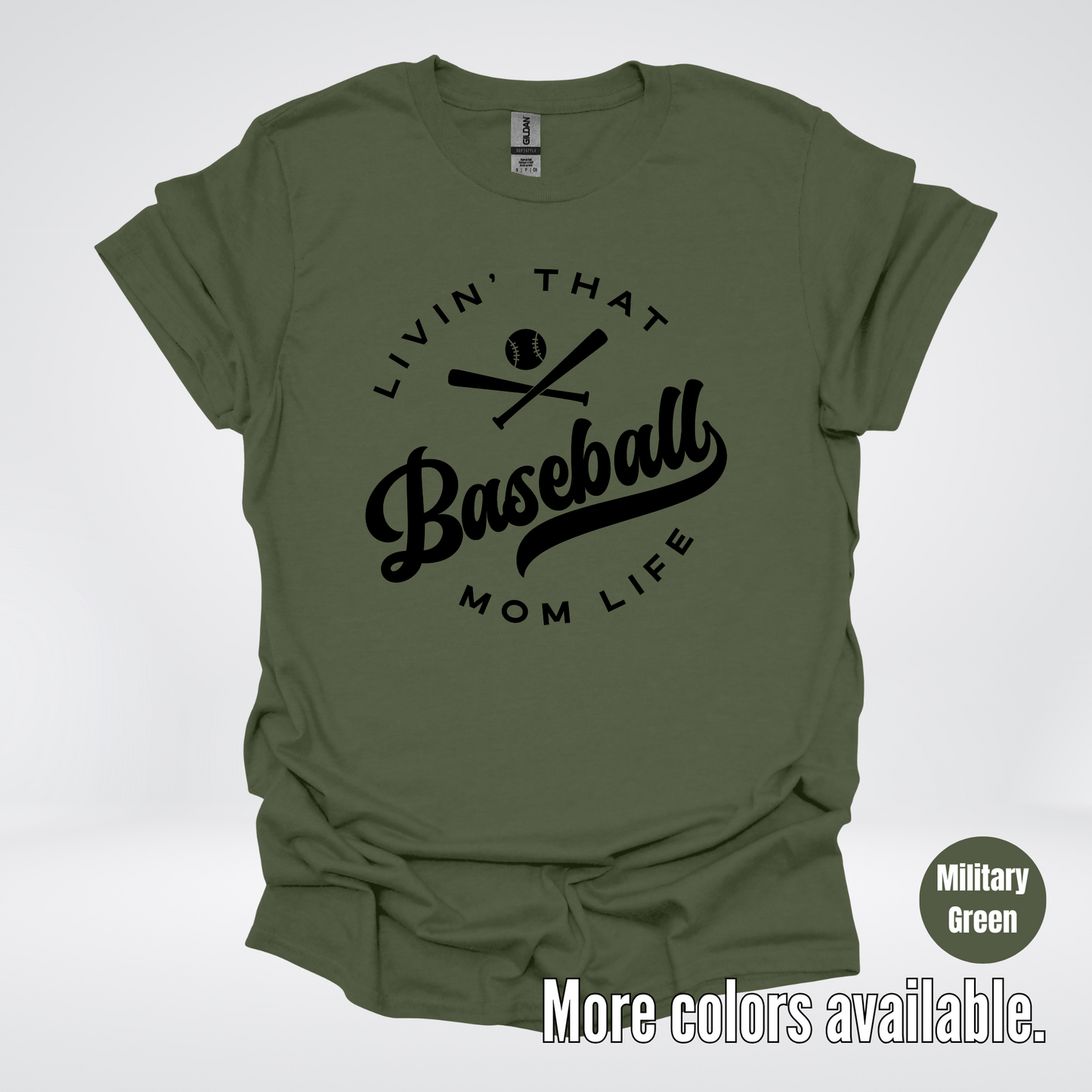 Livin’ That Baseball Mom Life – Black Design - T-Shirt